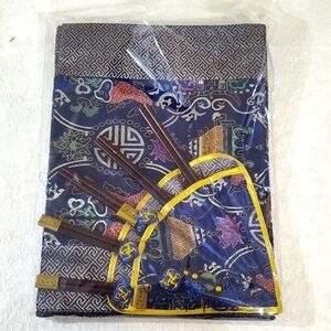 Asian Chopsticks and Dinner Placemats Setting for 5